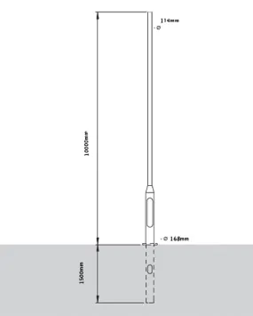 10 Meter Tubular Steel Rooted Column