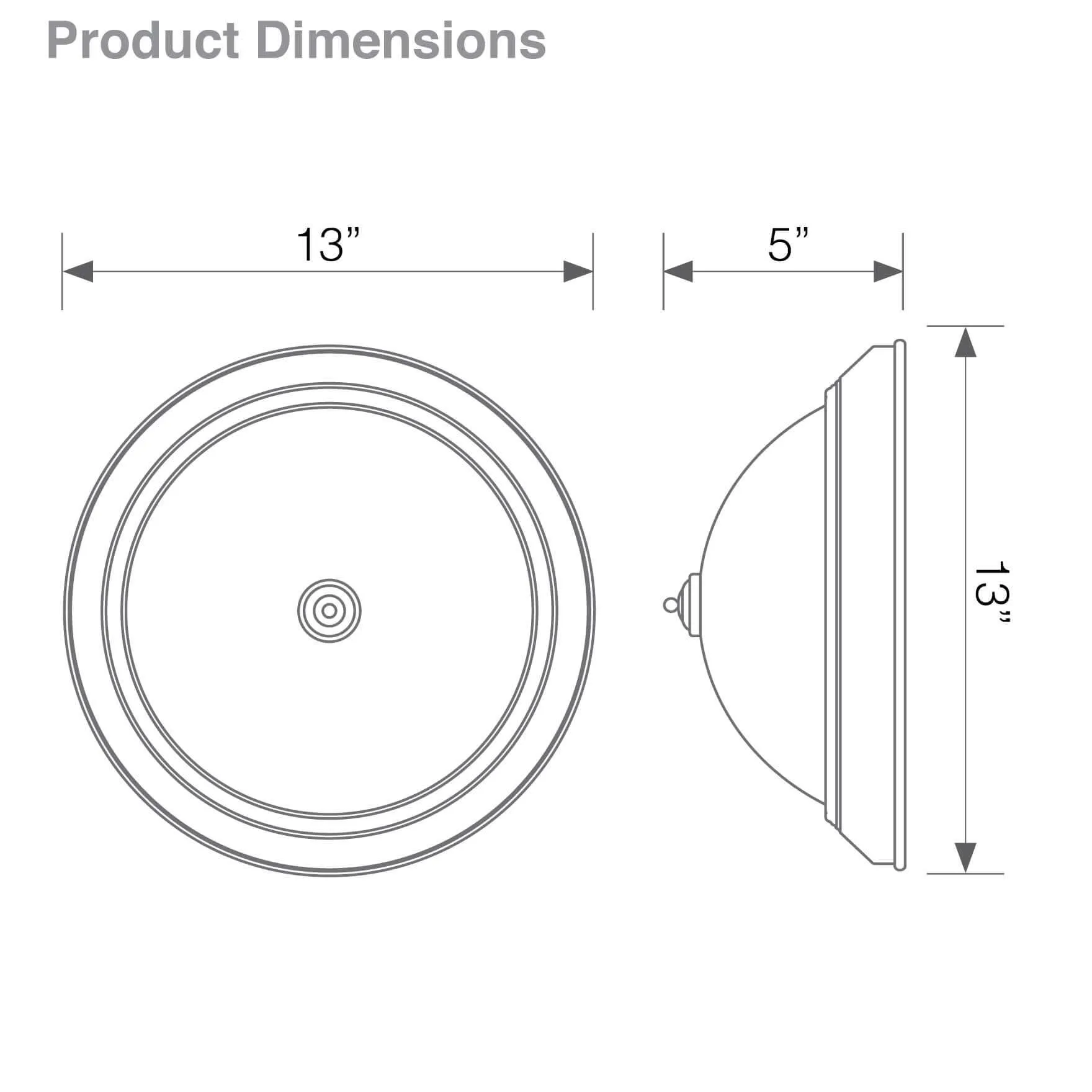 13 in. Flush Mount LED Ceiling Light Fixture, Matte White