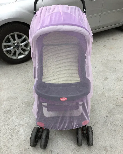 150cm summer Baby Stroller Pushchair Mosquito Net Insect Shield  Safe Infants Protection Mesh Stroller Accessories