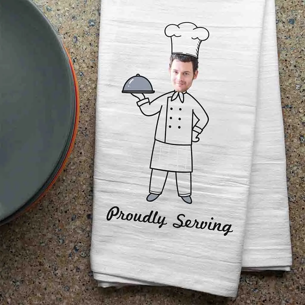 2 Piece Personalized Kitchen Towel Set for the Cook