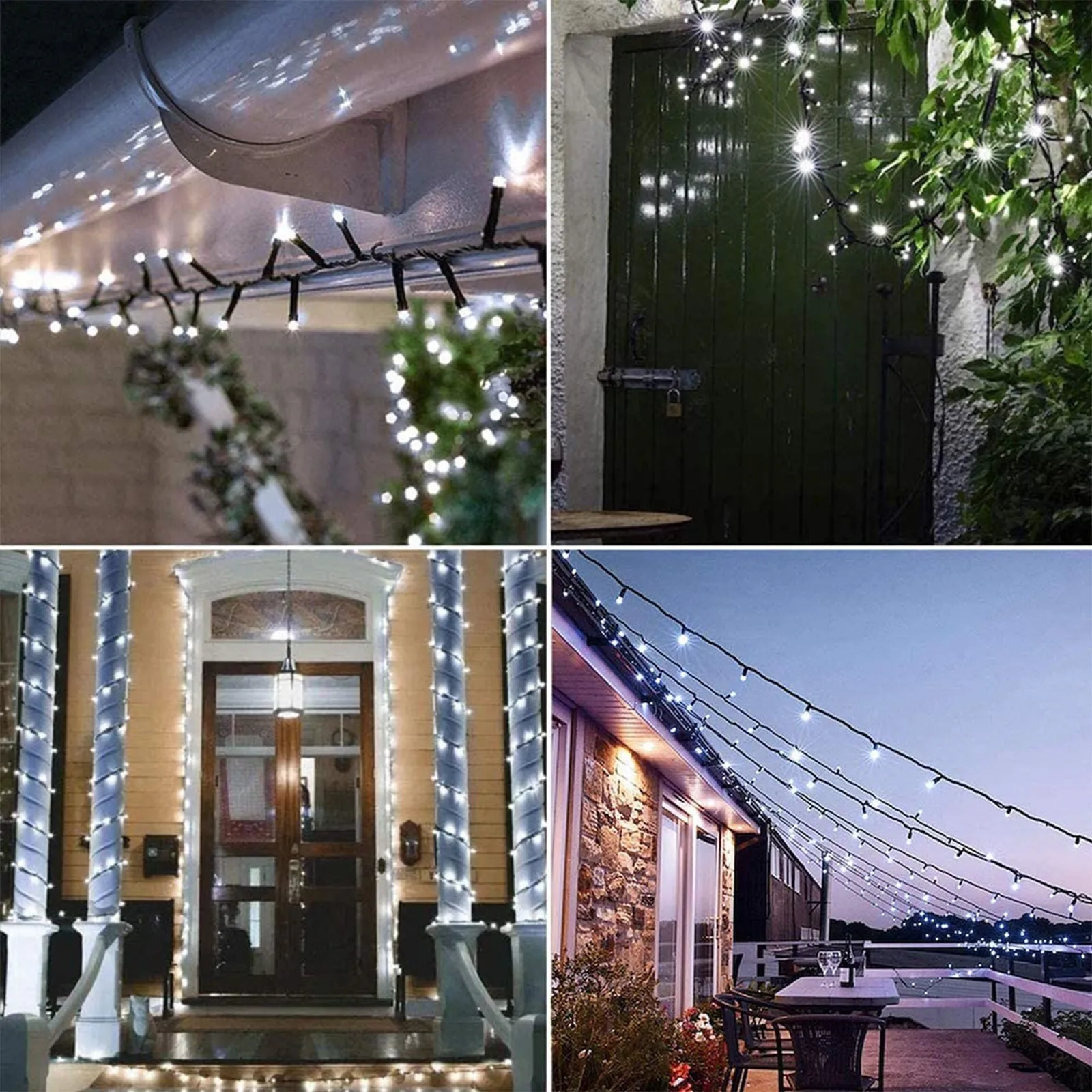 200 LED Indoor Outdoor White Fairy Lights, 20m - Milano Decor