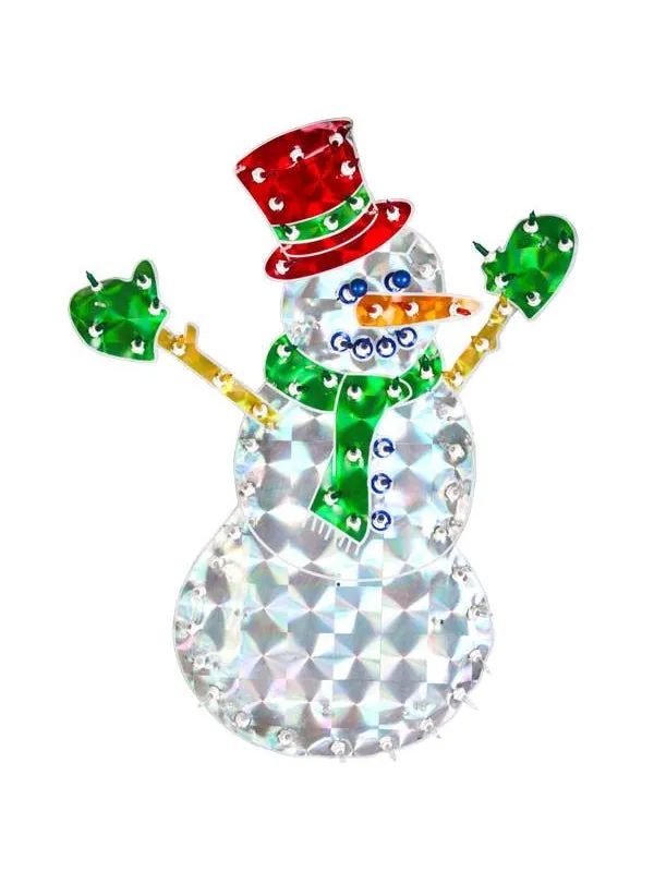 20" Light Up Christmas Snowman Yard Decoration