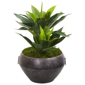 21” Agave Artificial Plant in Metal Bowl