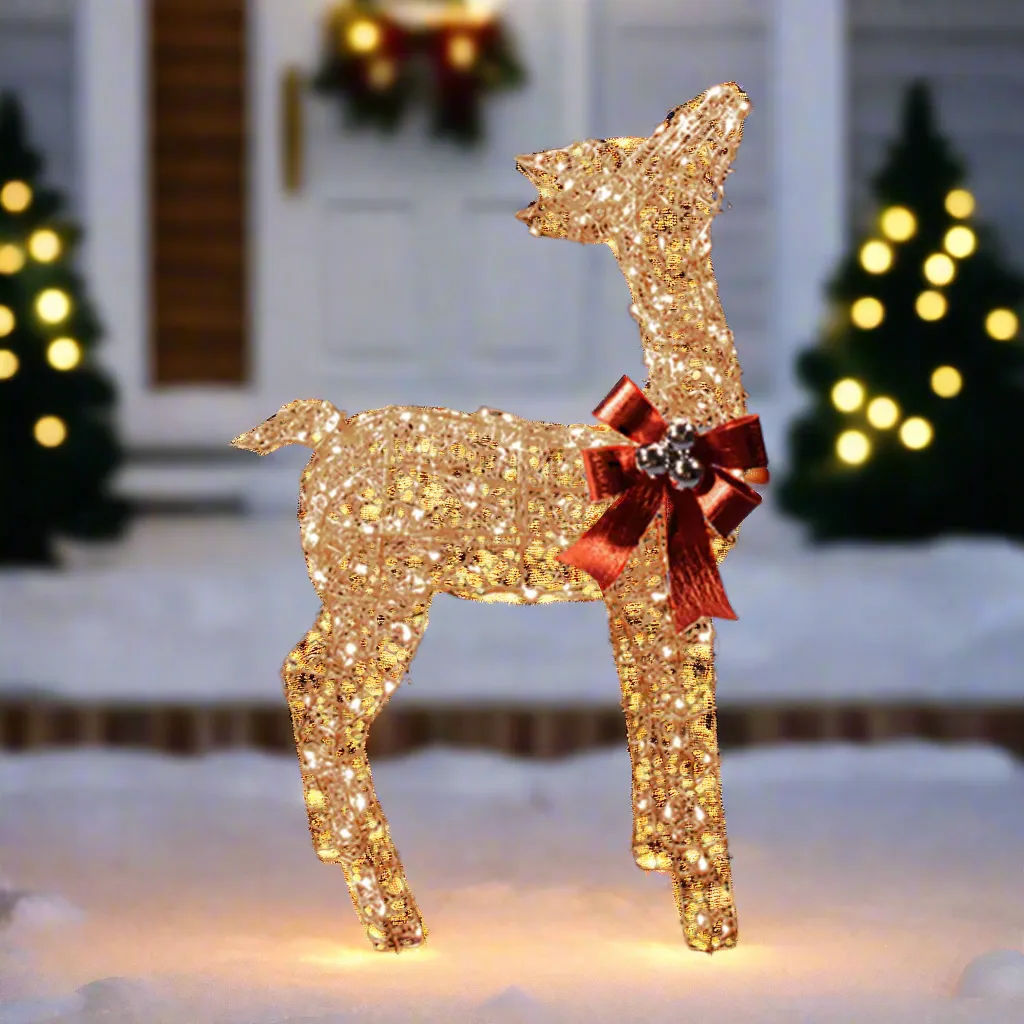 28″ Lighted Baby Deer