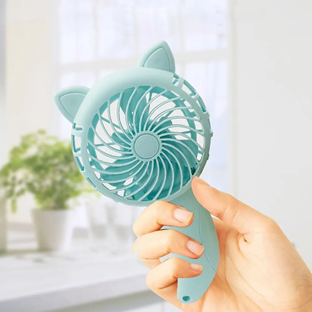 3 Colors Portable Handheld Fan Hand Pressure Fan Mini Portable Fan Without Battery Household Cute Fa