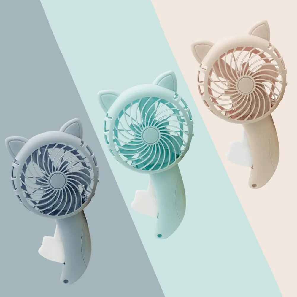 3 Colors Portable Handheld Fan Hand Pressure Fan Mini Portable Fan Without Battery Household Cute Fa