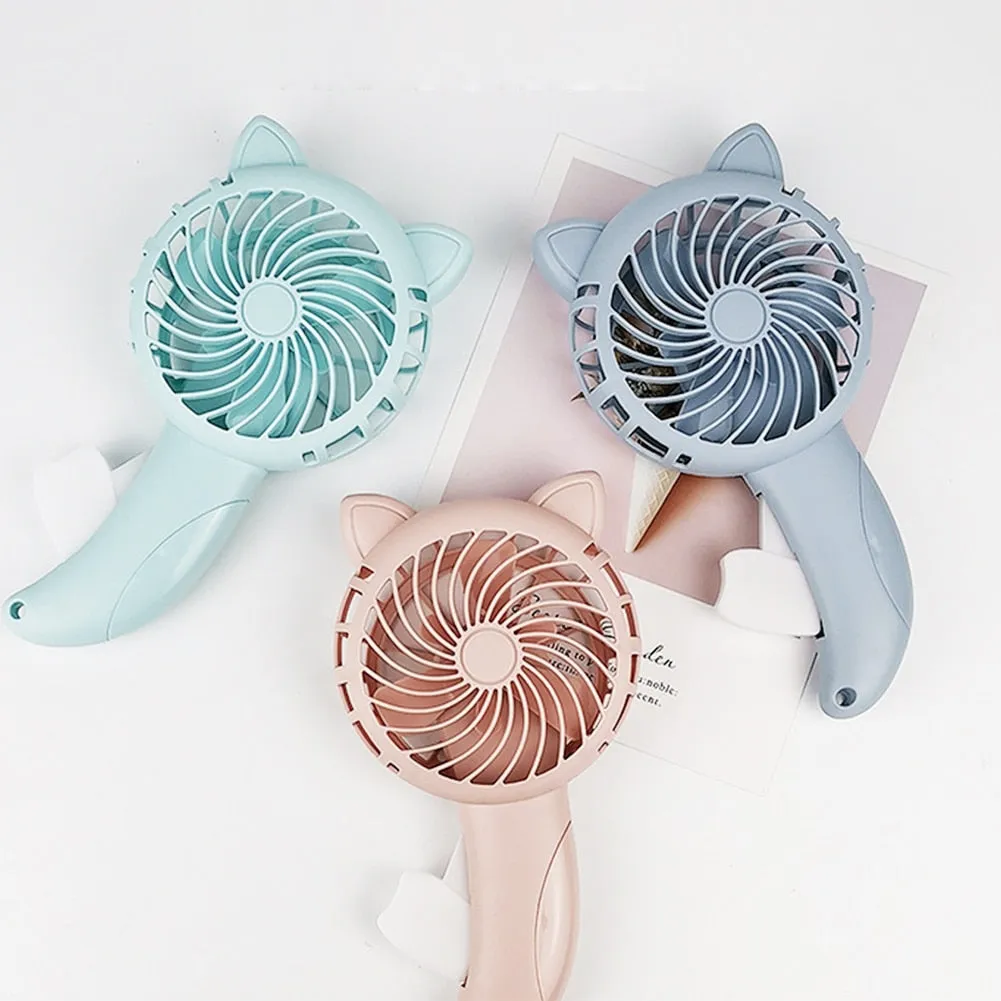 3 Colors Portable Handheld Fan Hand Pressure Fan Mini Portable Fan Without Battery Household Cute Fa