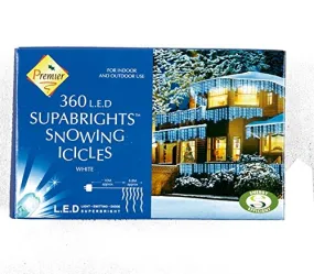 360 Blue LED Outdoor Snowing Icicle Lights