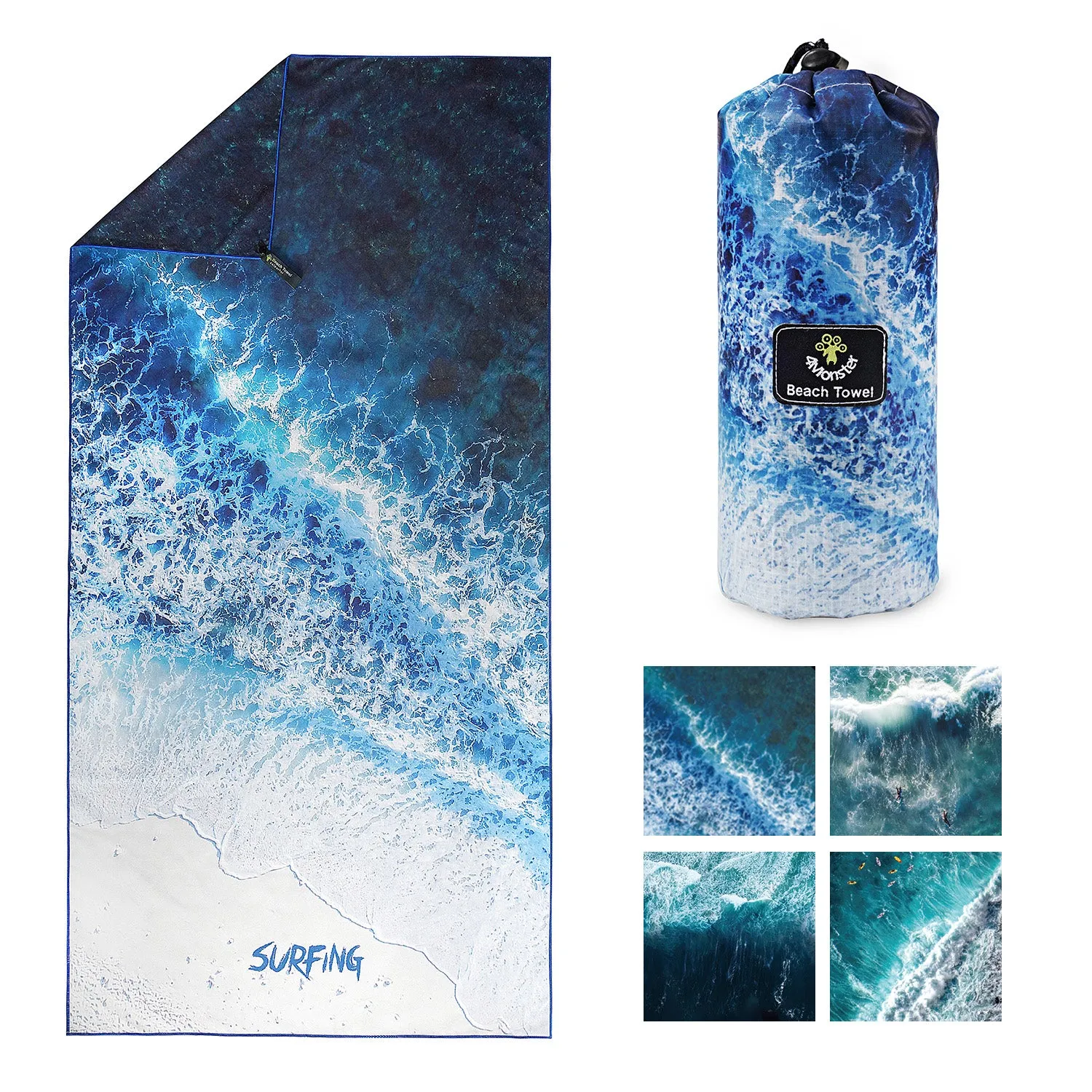 4Monster Ocean Series Microfiber Beach Towel