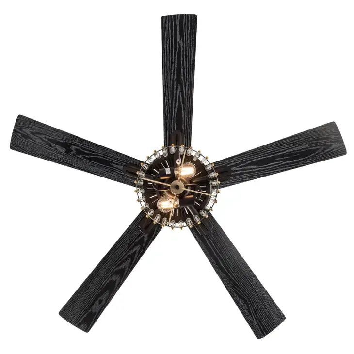 52"W Betty Oil-Rubbed Bronze Metal 2-Light Ceiling Fan