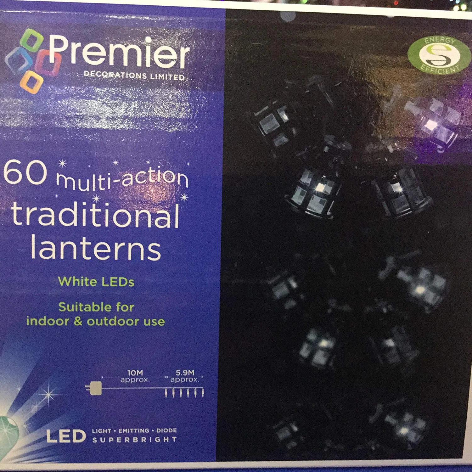 60 Multi Action Traditional led Lanterns - White