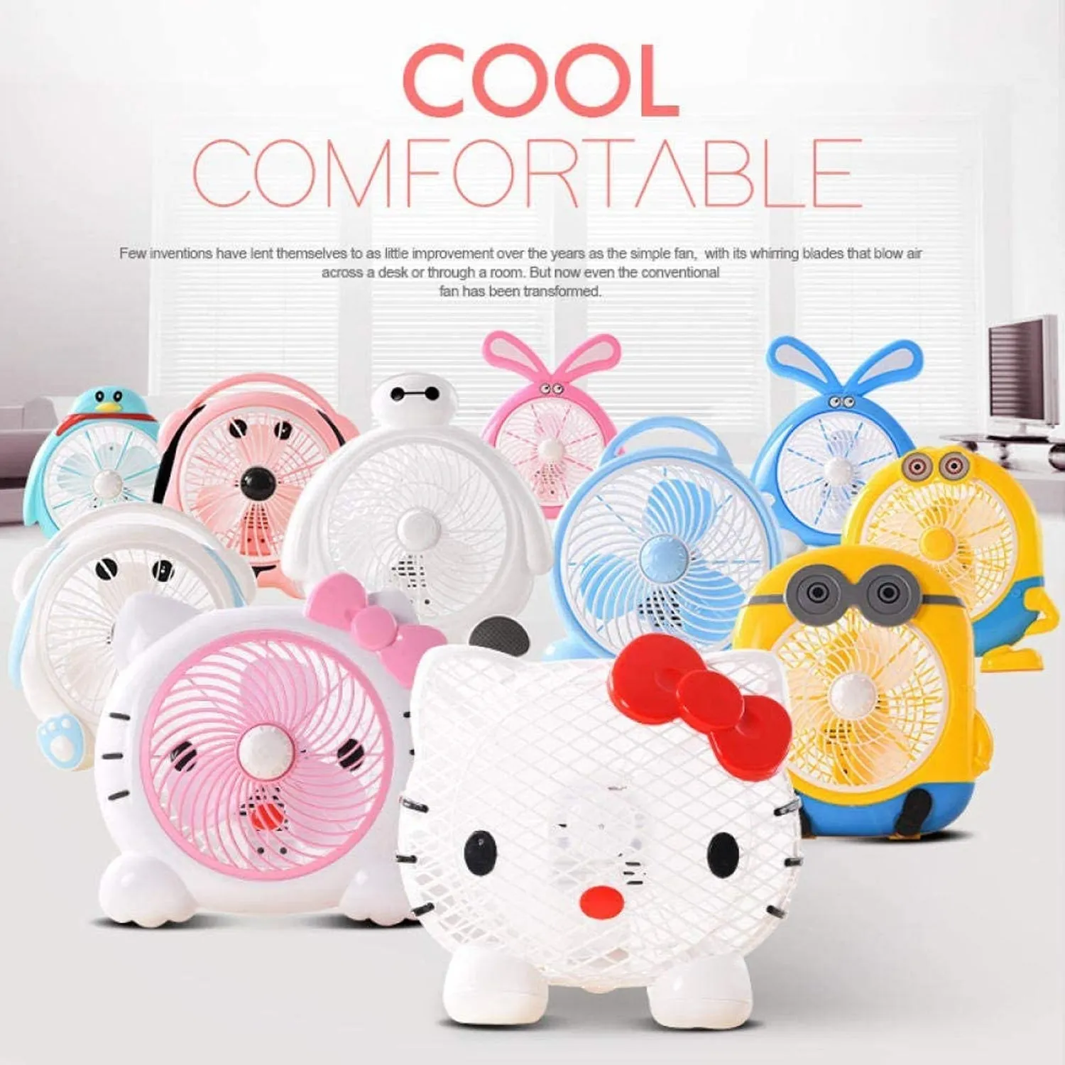 6464 plastic cute mini electric usb fan desk fan for children ( Battery Not Include)