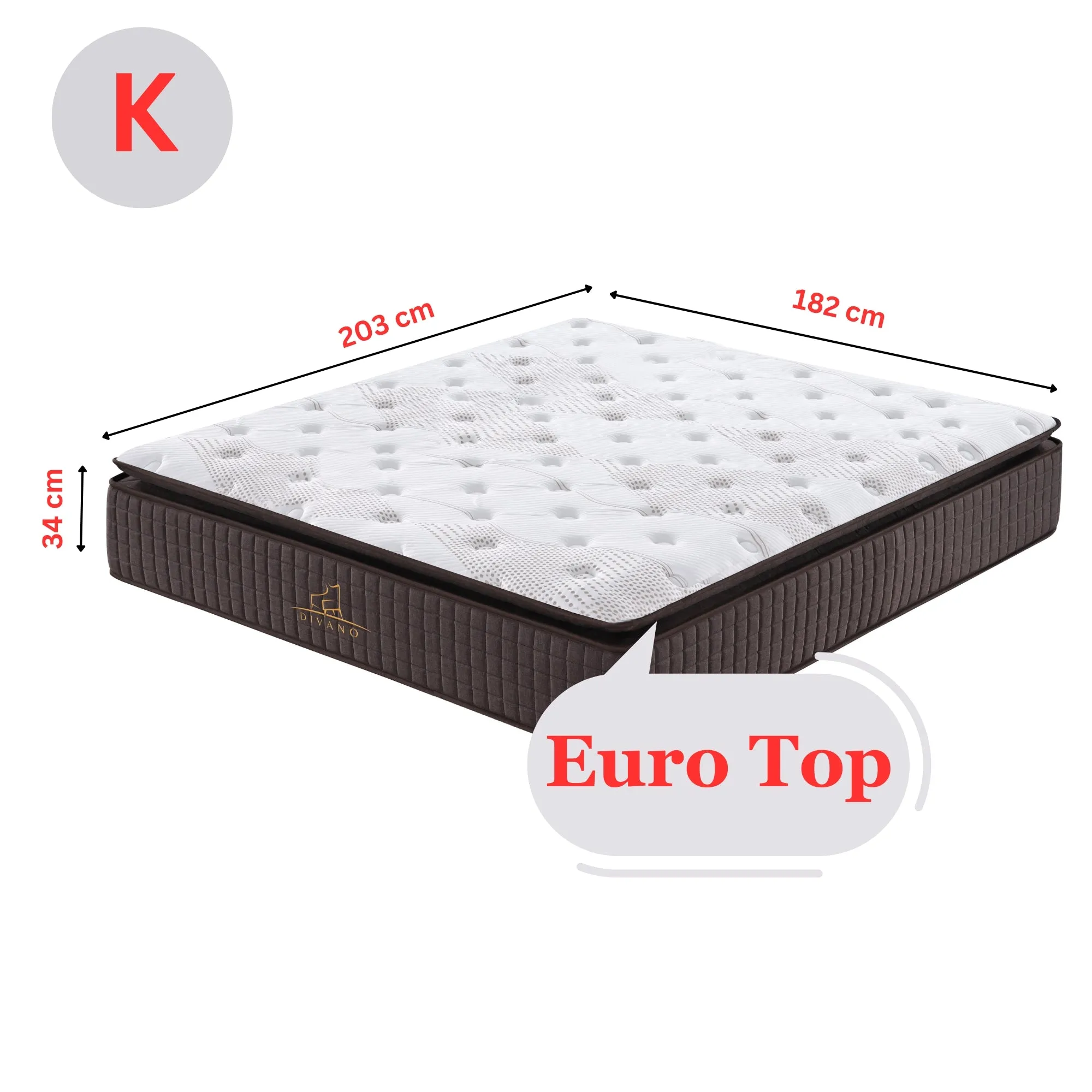 7 Zones Pocket Spring King Mattress, Medium Feel, Luxe Dreams