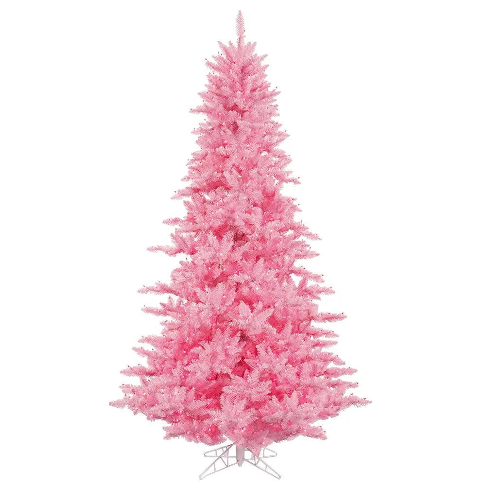 7.5' Pretty In Pink Fir Tree, LED Lights