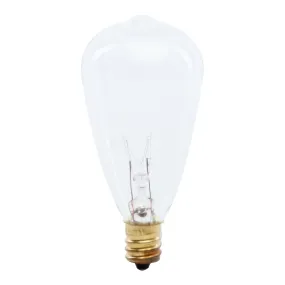 7W Replacement ST12 E12 Dimmable Cone Filament Clear Glass Vintage Edison Incandescent Light Bulb, Soft White (2-Pack)