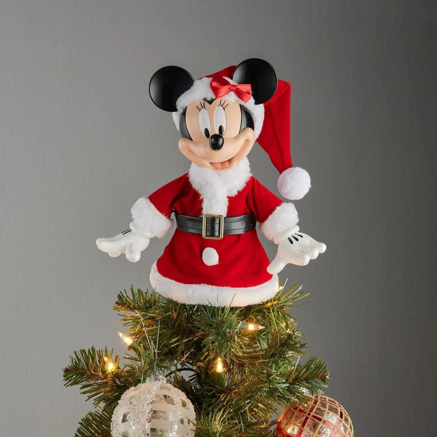 8" Minnie Mouse Santa Tree Topper