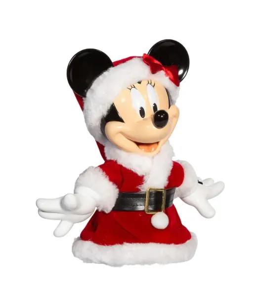 8" Minnie Mouse Santa Tree Topper