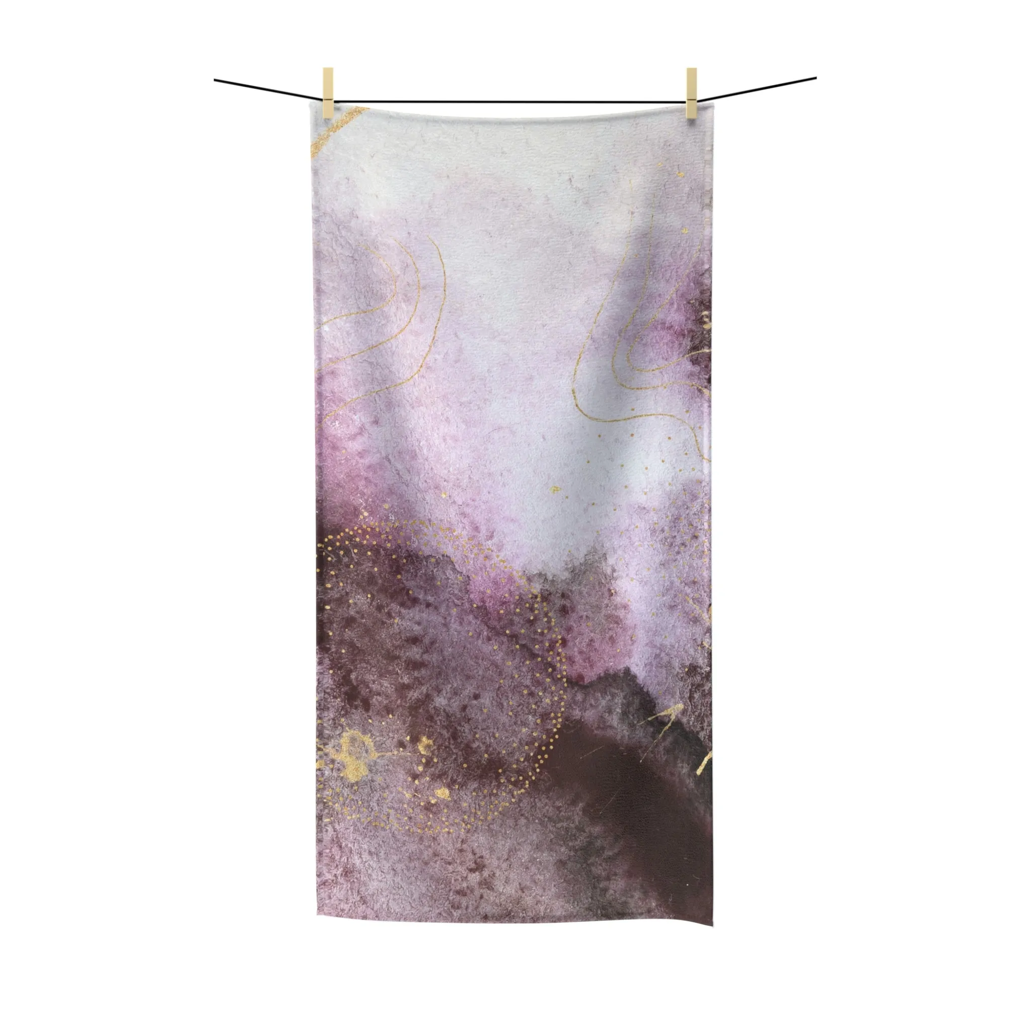 Abstract Bath Towel | Violet Purple Ombre