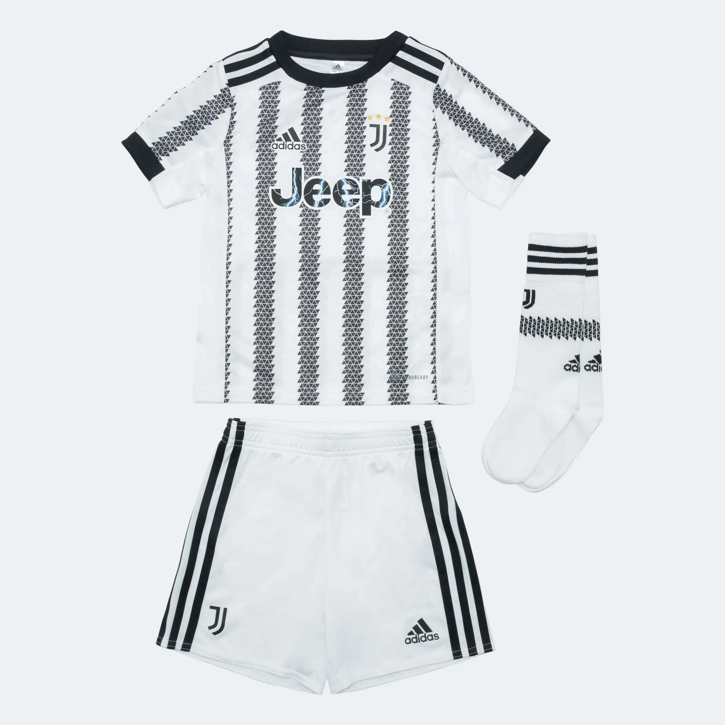 adidas 2022-23 Juventus Home Mini Kit - White-Black