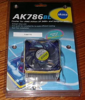 Akasa CPU Cooling Fan for AMD Duron, Thunderbird, Athlon - Part # AK786BL