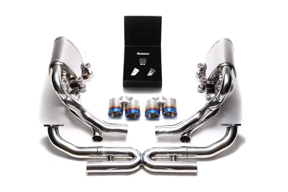 ARMYTRIX Stainless Steel Valvetronic Exhaust System Quad Blue Coated Porsche 997.2 Carrera PDK 2009-2011