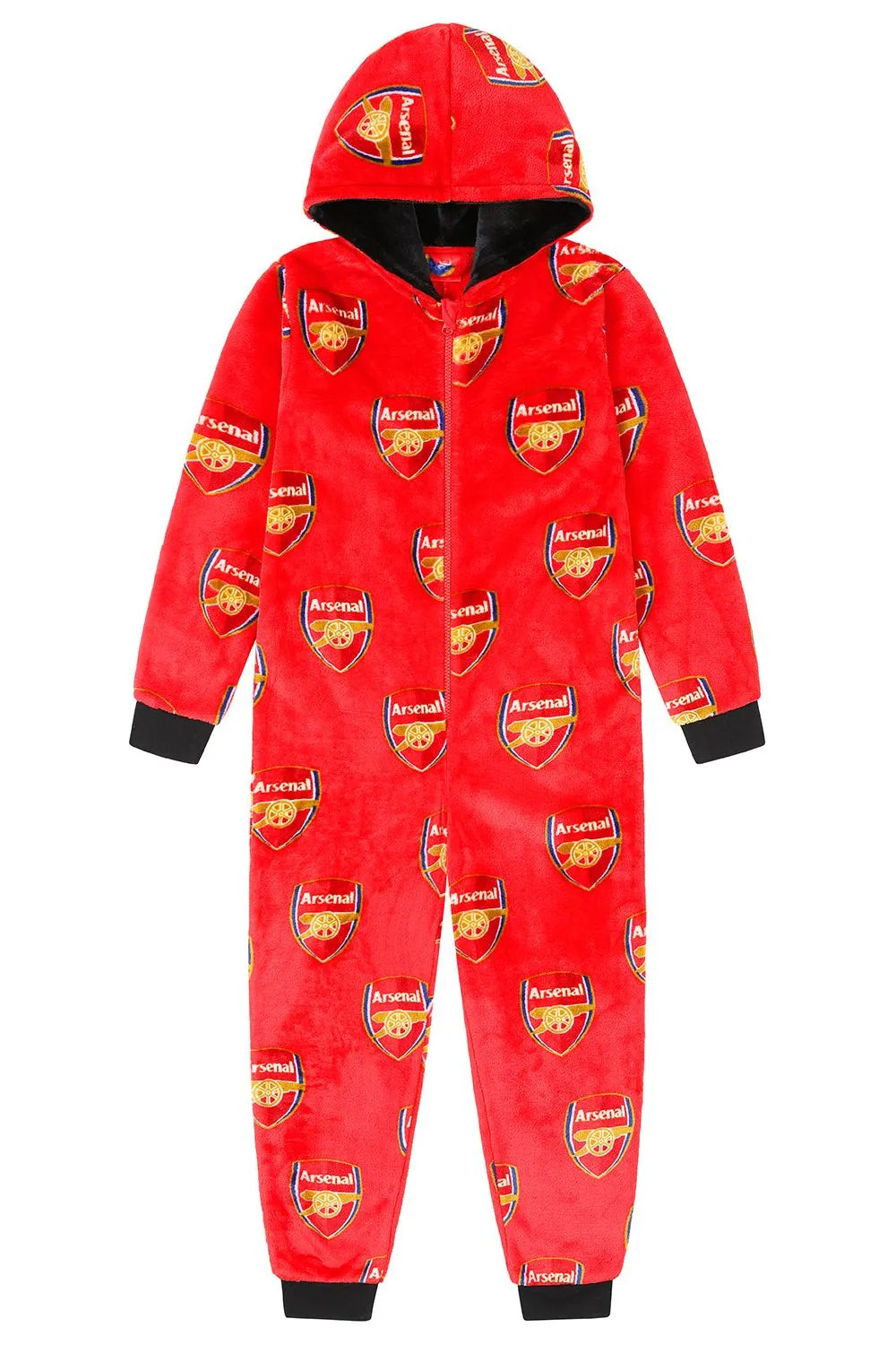 Arsenal Football Club Boys Fleece Sleepsuit Kids All in One W23