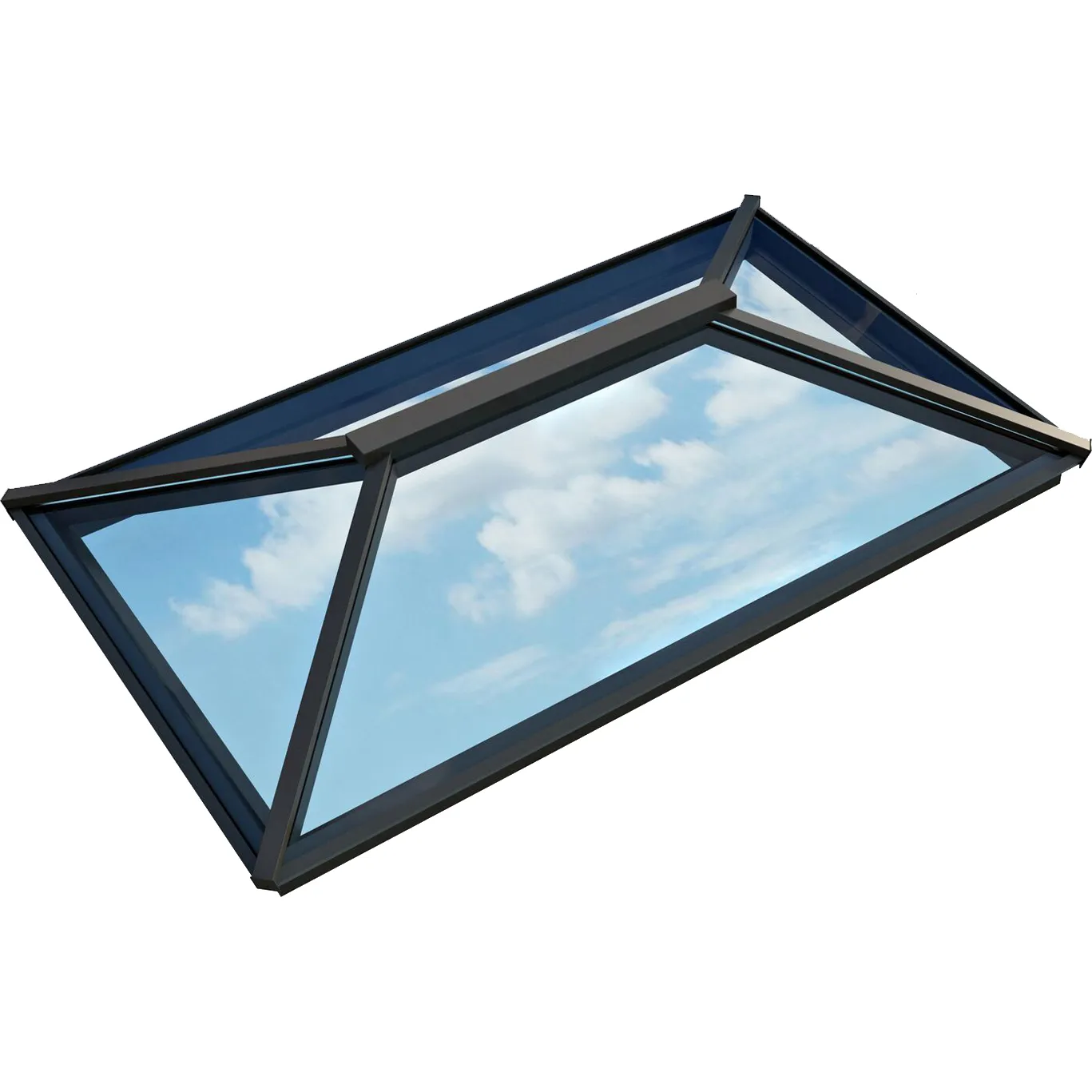 Atlas Contemporary Aluminium Roof Lantern - Active Blue Glazing