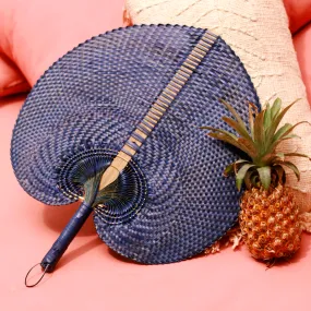 Balinese Woven Hand Fan "Azure"