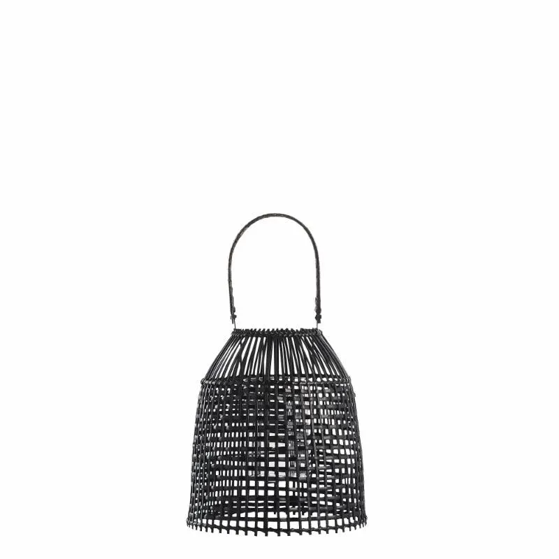 Black Rattan Lantern - Two Sizes