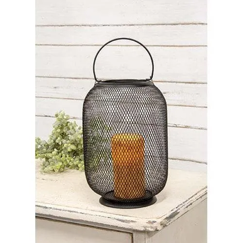 Black Wire Mesh Lantern