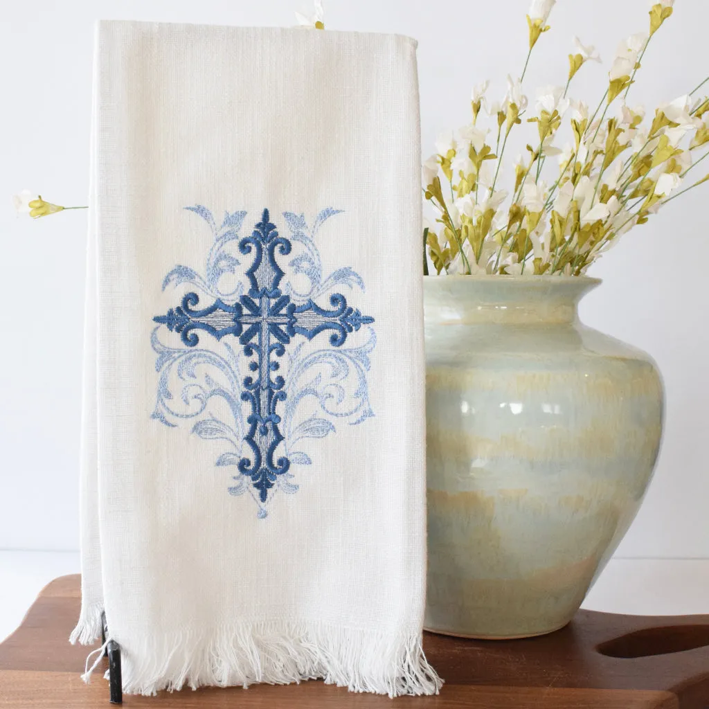 Blue Cross Hand Towel