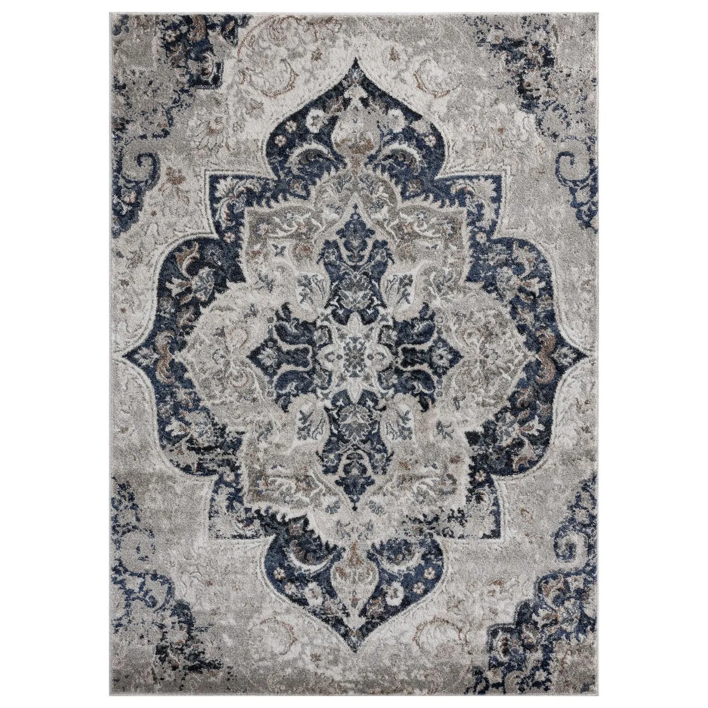 Boho Floral Medallion 7084 Area Rug