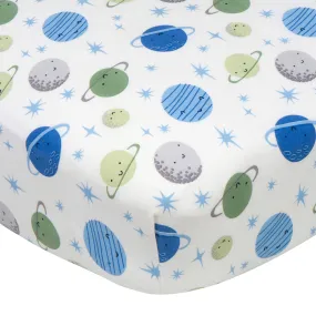 Boys Space Fitted Crib Sheet