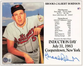 Brooks Robinson Signed 8x10 Photo Hall of Fame (BAS BG59647)