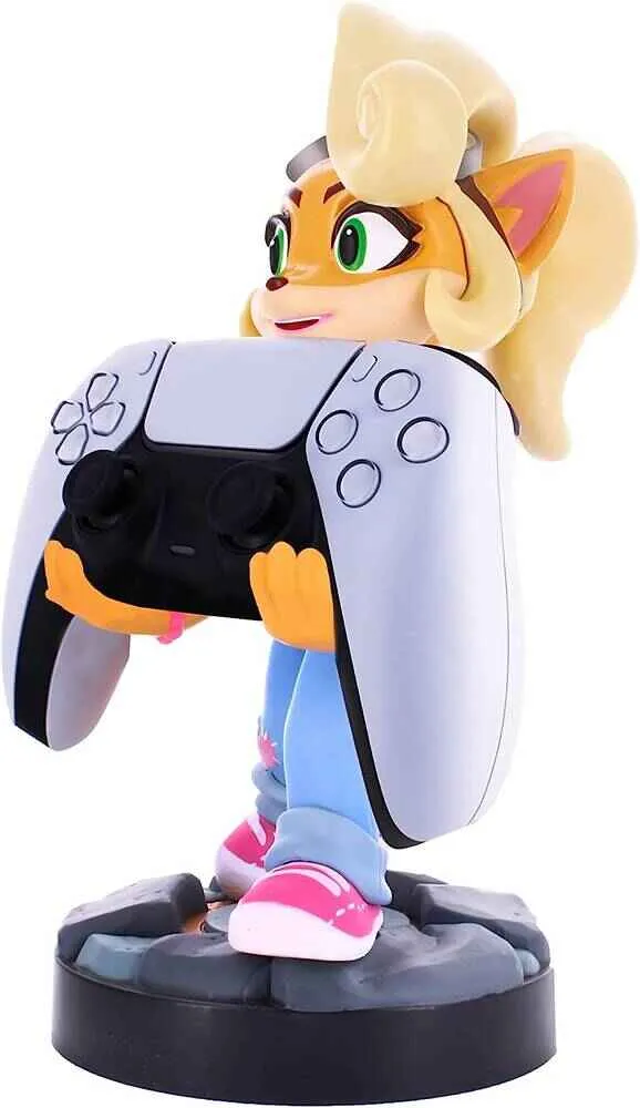 Cable Guys - Video Game Crash Bandicoot Coco 8 Inch PVC Statue Deluxe Mobile Phone and Controller Holder/Charger