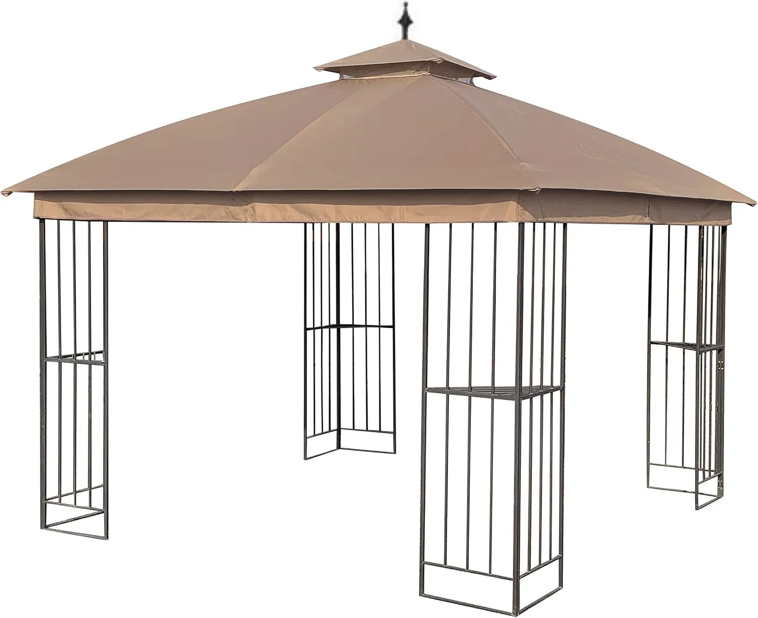 Canopy Top for Garden Treasures 10 Ft X 10 Ft Brown Metal Square Semi- Gazebo Model #L-GZ038PST-F (Tan) (Fabric TOP ONLY)