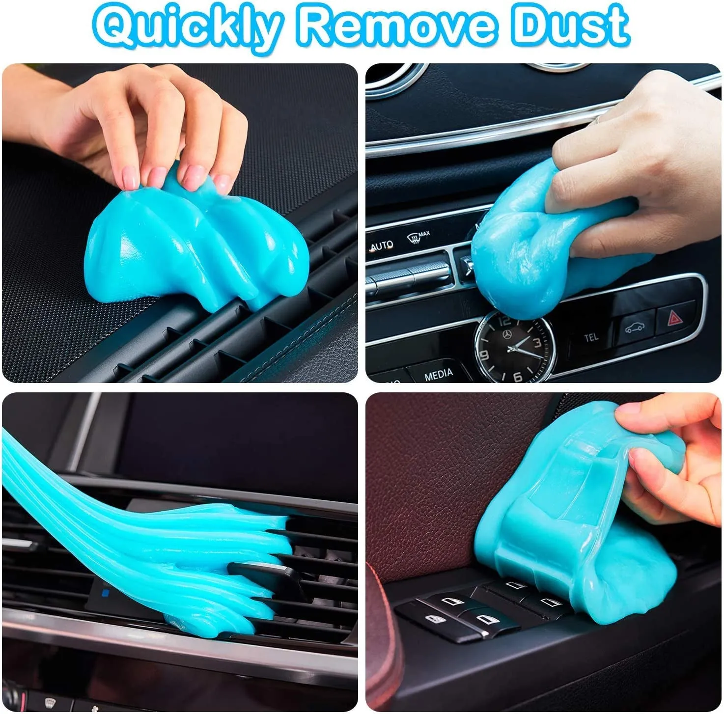 Car Cleaning Gel Car Cleaning Putty Detailing Kit Dust Slime Cleaner Auto Interior Tools Supplies Car Accessories Stocking Stuffers for Men Women Teens White Elephant Gifts Adults Christmas