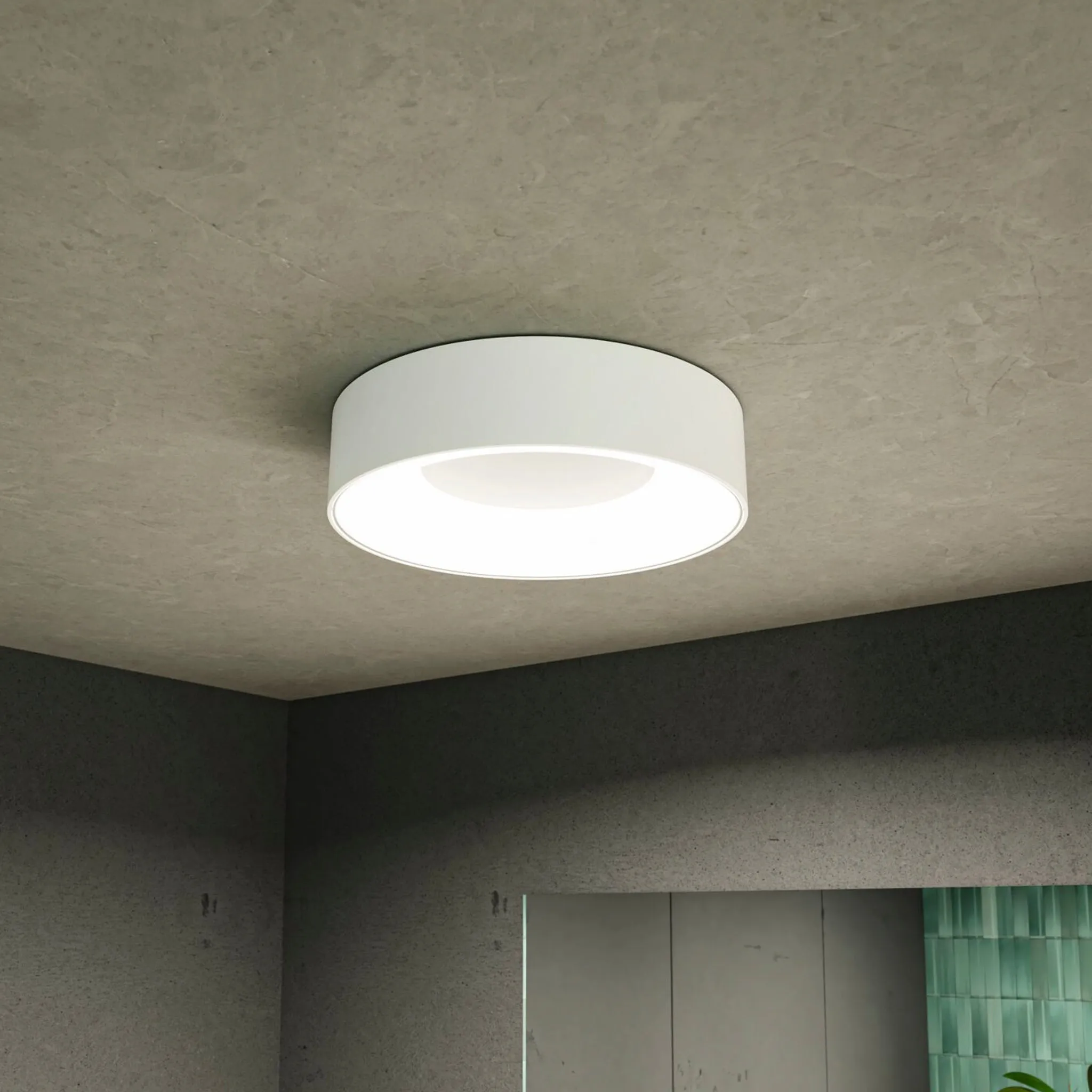 Casca 18W LED Switch 1500lm Ceiling Light in White