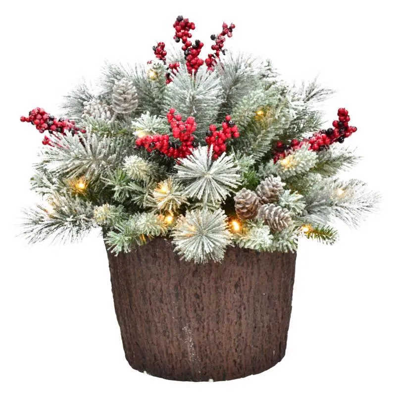 Celebrations 1-1/2 ft. Snow Frosted Urn Filler 1 pk