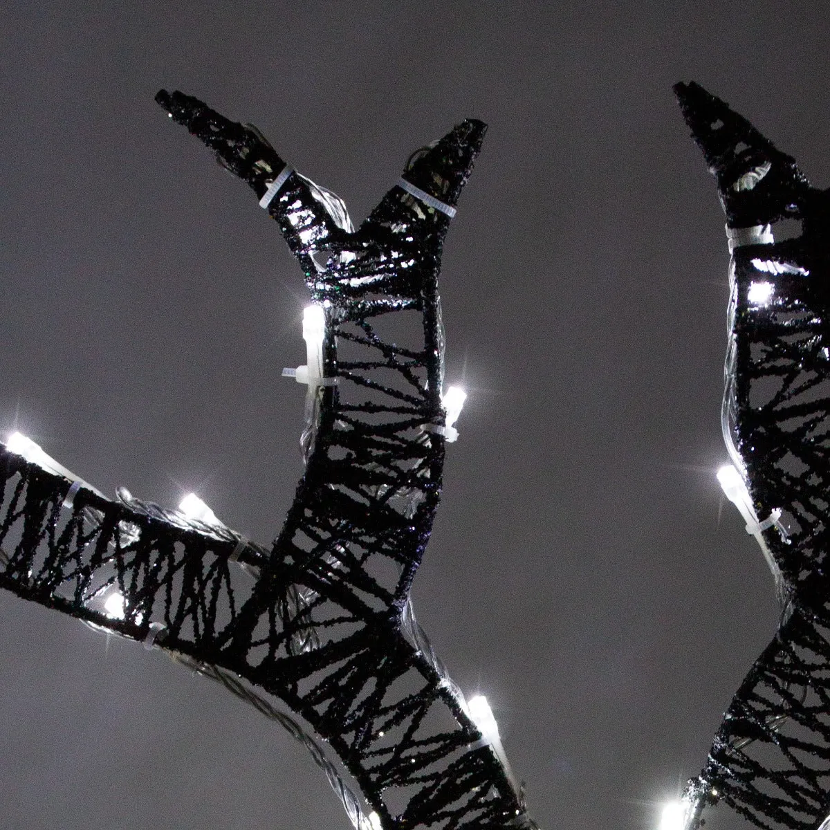 Christmas Light Up Reindeer Gold Stag - 120cm 200 Ice White LED