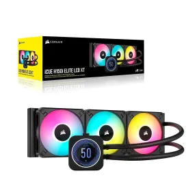 CORSAIR ICUE H150I 360MM ELITE LCD XT AIO LIQUID COOLER BLACK