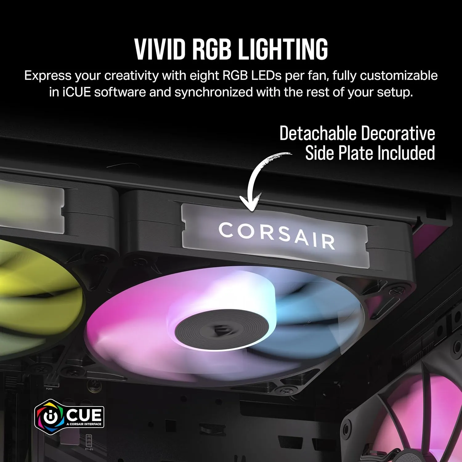 Corsair iCUE LINK RX120 RGB Starter Kit 120mm PWM 風扇 - Black 黑色 (Triple Pack 三件裝) CO-9051018-WW