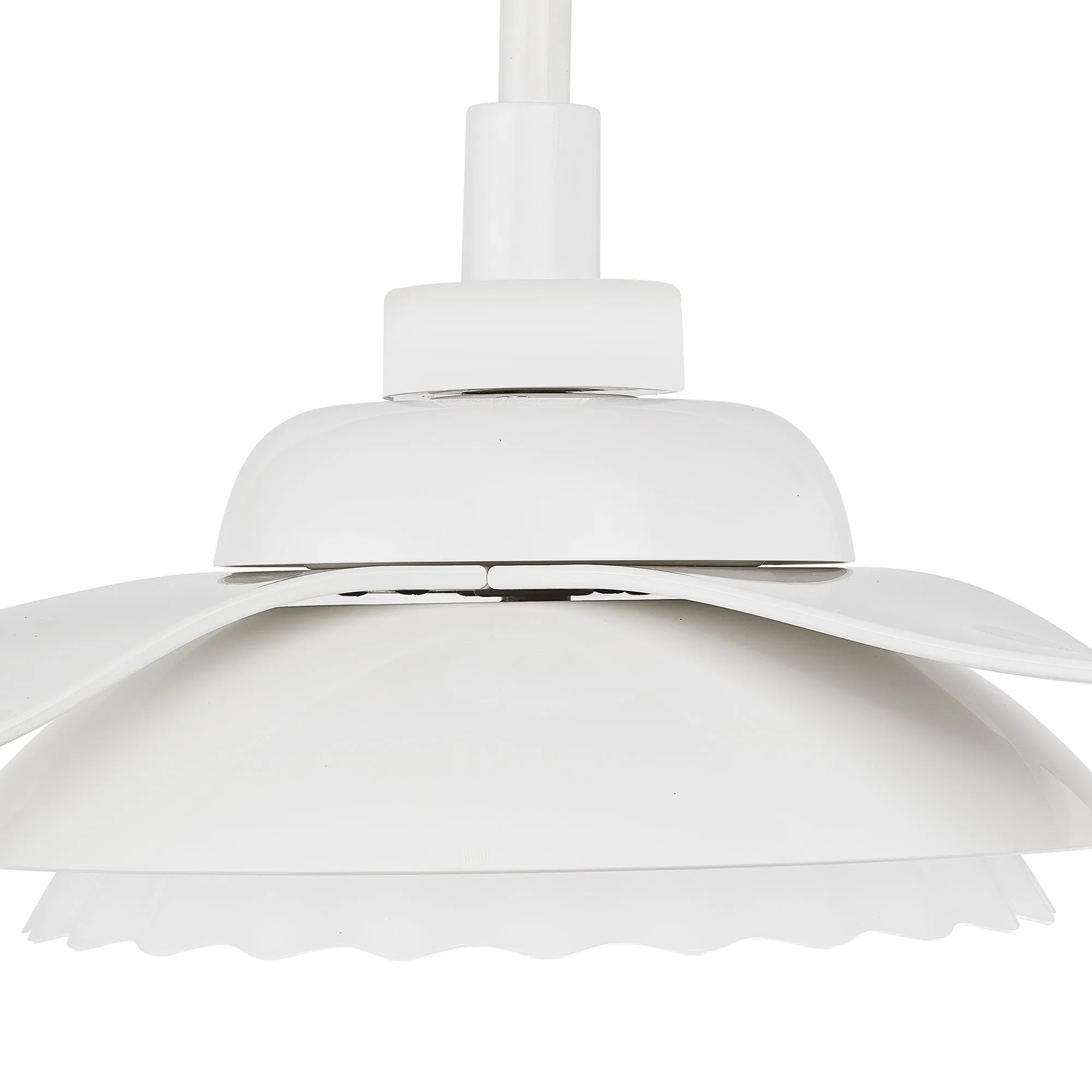 Daisy Smart White Ceiling Fan with LED Light and Remote 52"