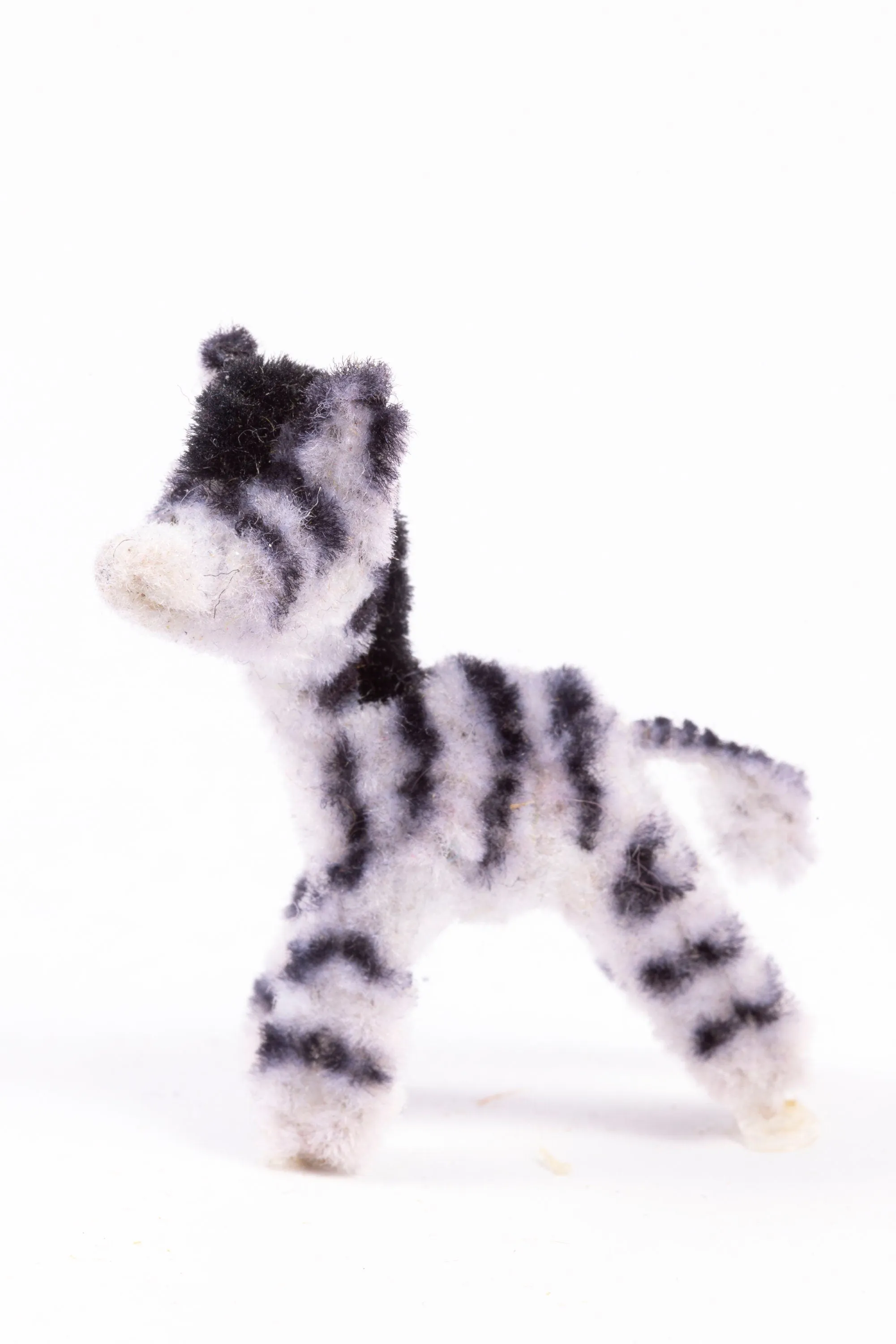 Dollhouse Miniature ~ Handmade Pipe Cleaner Zebra Doll - From Ursula Sauerberg Estate