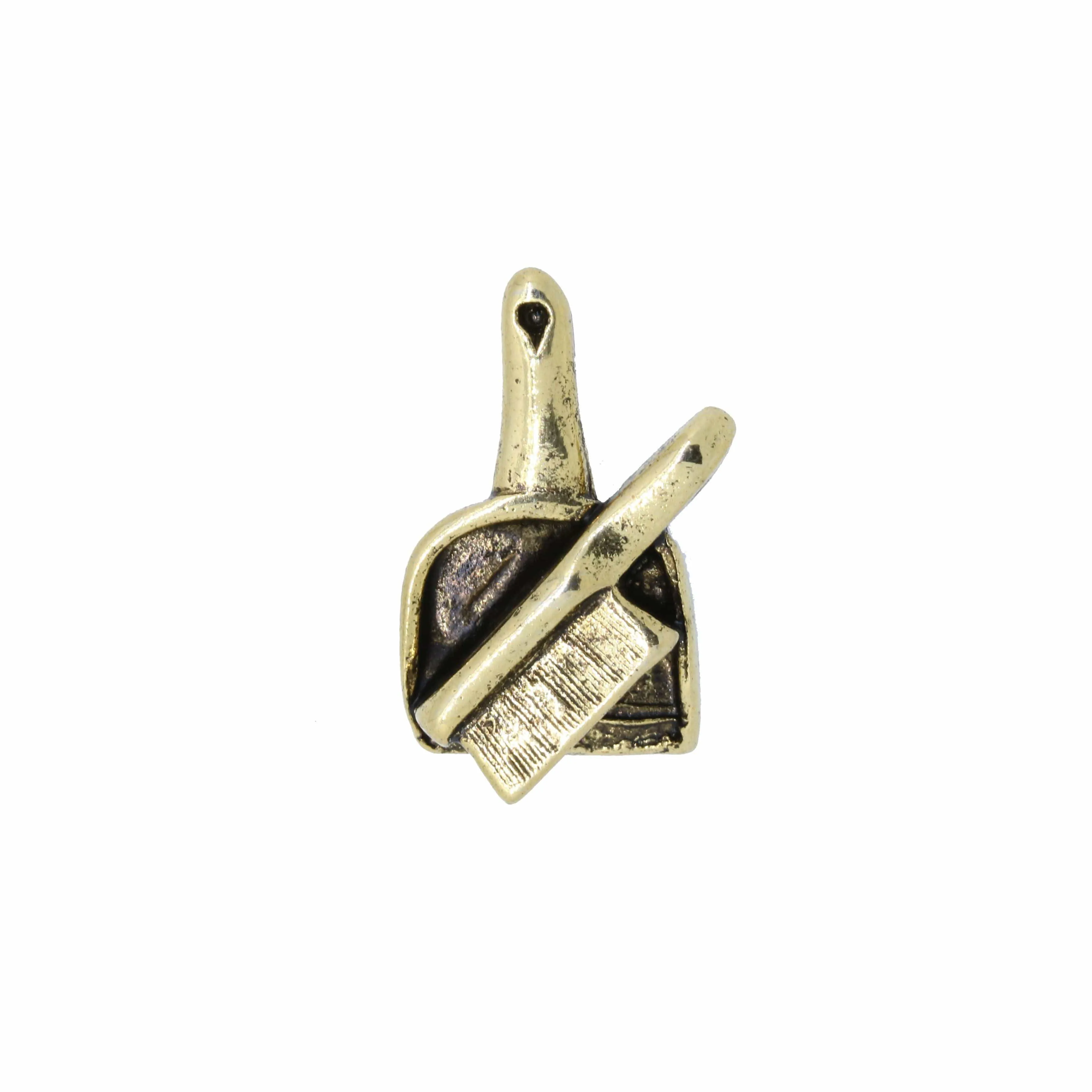 Dust Pan Gold Lapel Pin