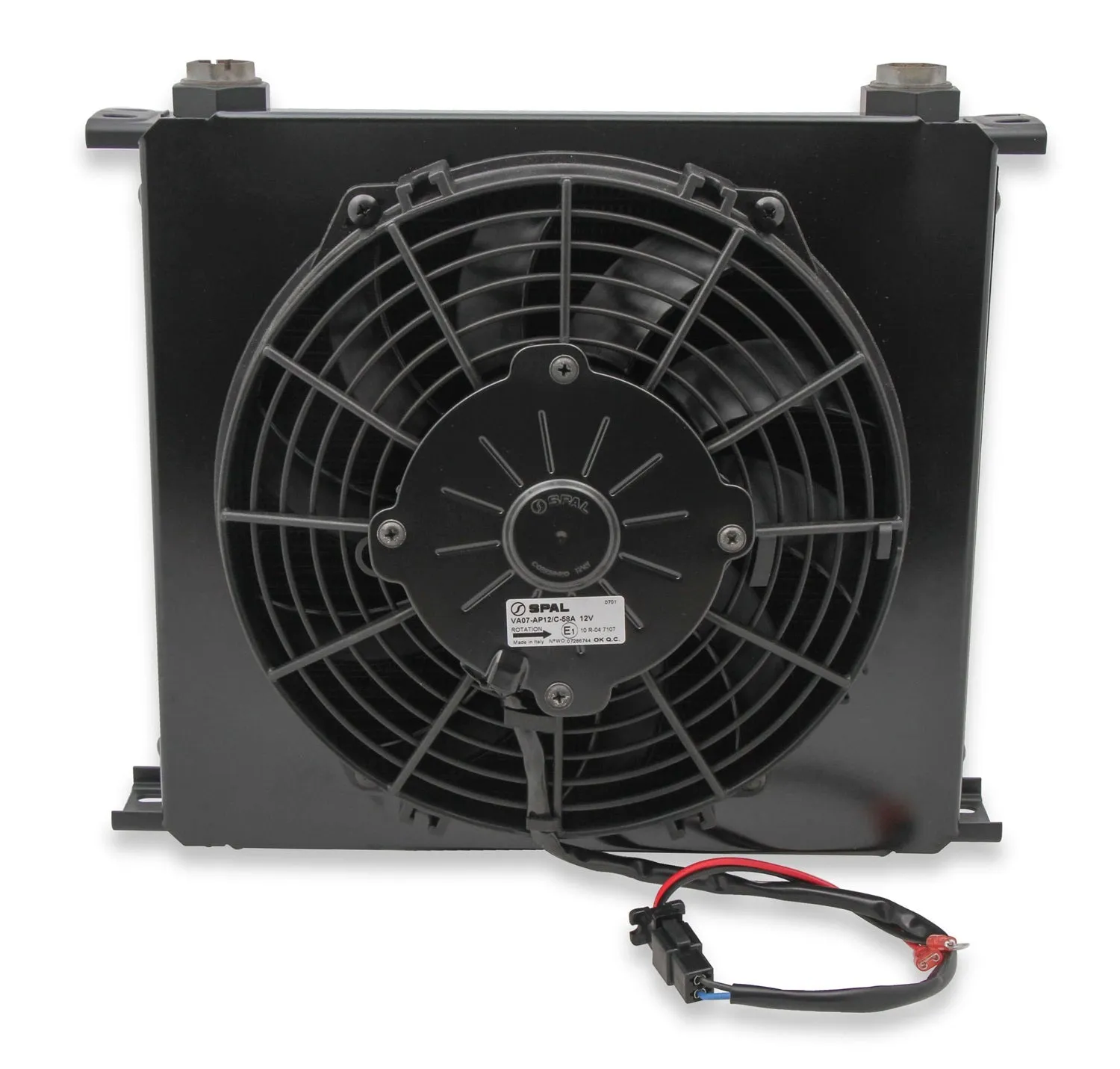 Earl's Performance FP434ERL UltraPro Oil Cooler; Black; 34 Row; w/Fan Pack; -10AN Female; Wide;