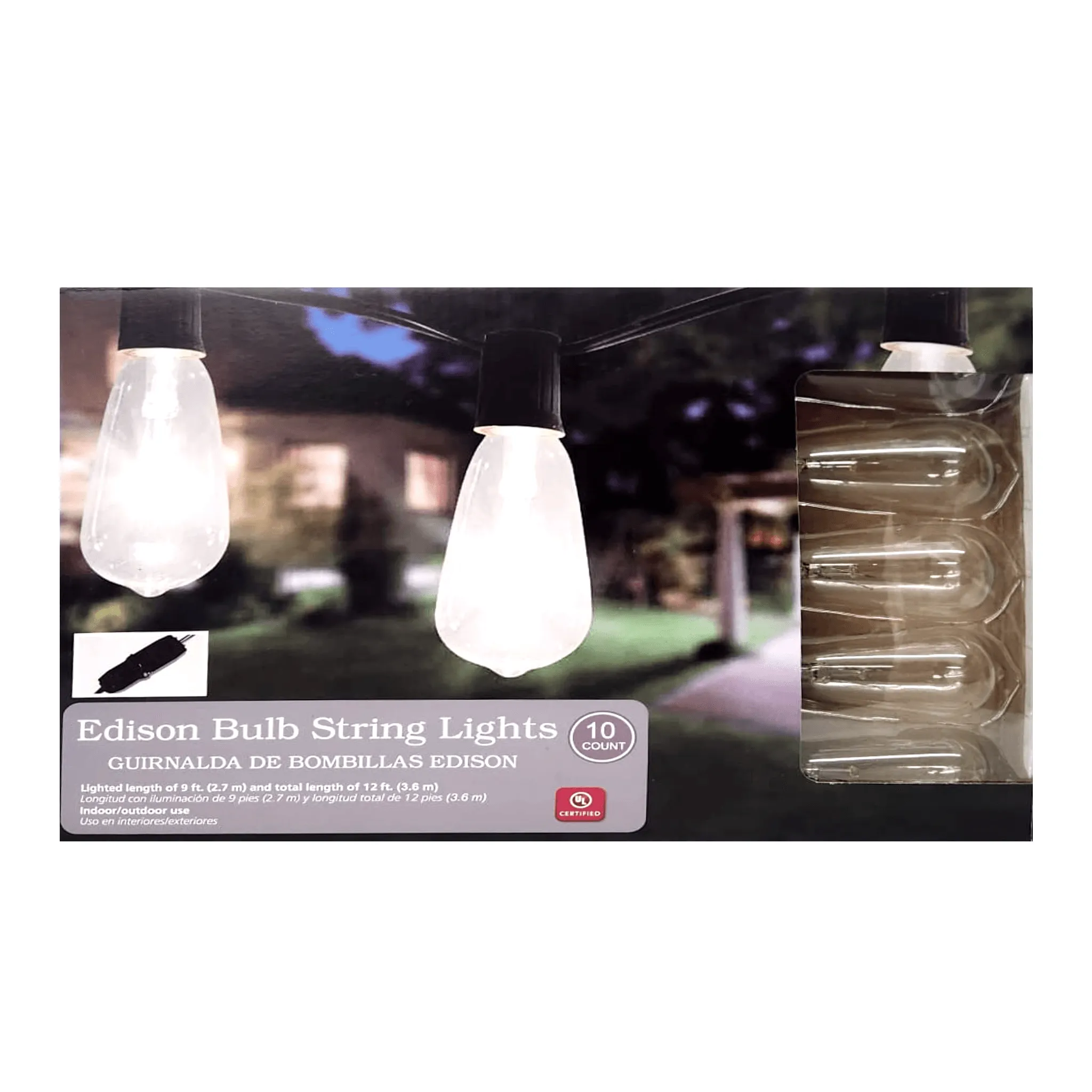 Edison Indoor / Outdoor Bulbs-10 Count UL