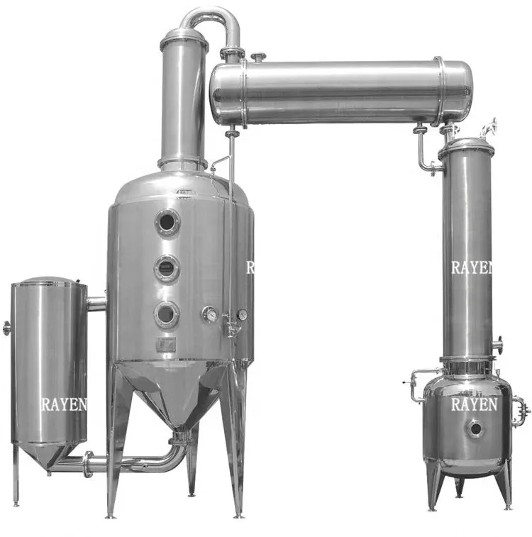 Efficient Stainless Steel Vacuum Evaporator: Ideal for Alcohol, Juice, Milk, Sauce, Tomato Paste Concentration