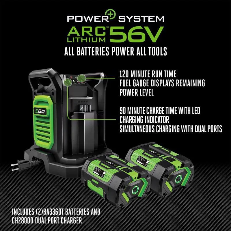 EGO Commercial LBPX8004-2 190 mph 800 CFM 56 V Battery Backpack Leaf Blower Kit (Battery & Charger)