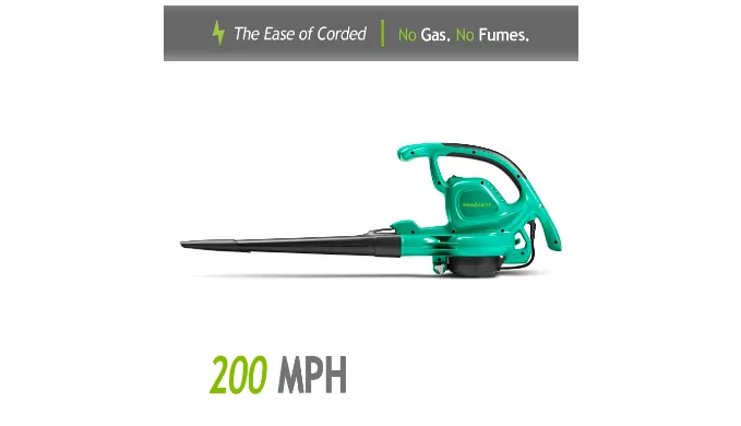 Electric Handheld Weed Eater - 200 MPH Handheld Leaf Blower/Vacuum WE12B - Ships Same/Next Day!